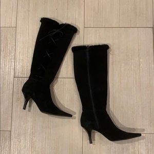 Lauren Ralph Lauren heeled boots with fur detail